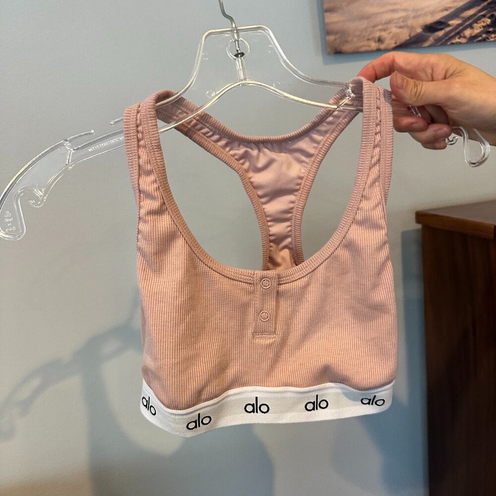 Alo Yoga Icon Ribbed Henley Bra and Boxer Set Womens